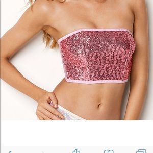 Sequin Long Line Bralette